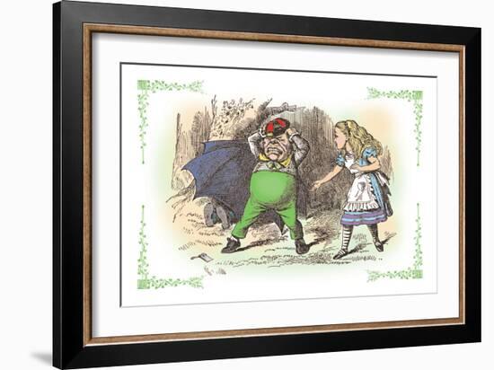 Through the Looking Glass: Tweedledum's Fuss-John Tenniel-Framed Art Print