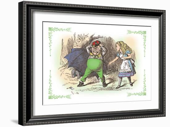 Through the Looking Glass: Tweedledum's Fuss-John Tenniel-Framed Art Print