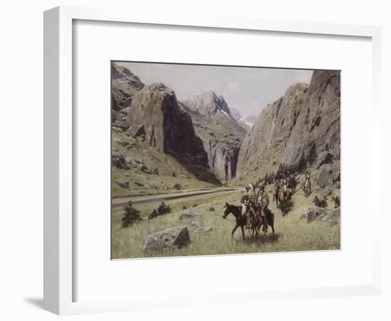 Through the Mountains-Henry F. Farny-Framed Giclee Print