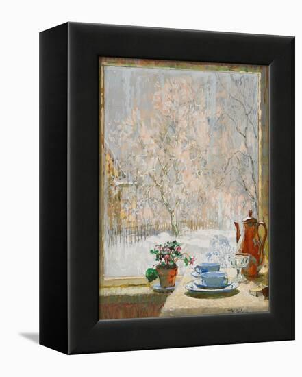 Through the Window in Winter, 1945-Konstantin Ivanovich Gorbatov-Framed Premier Image Canvas