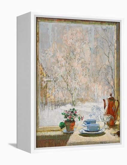 Through the Window in Winter, 1945-Konstantin Ivanovich Gorbatov-Framed Premier Image Canvas
