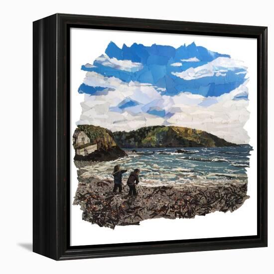 Throwing Stones, 2018 (Magazine Collage)-Kirstie Adamson-Framed Premier Image Canvas