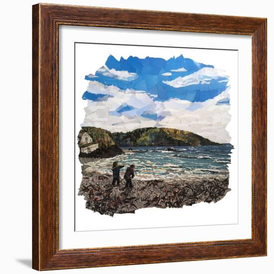 Throwing Stones, 2018 (Magazine Collage)-Kirstie Adamson-Framed Giclee Print