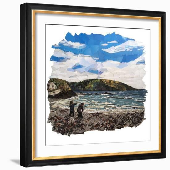 Throwing Stones, 2018 (Magazine Collage)-Kirstie Adamson-Framed Giclee Print