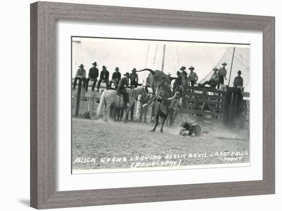 Thrown Bull-Rider, Montana-null-Framed Premium Giclee Print