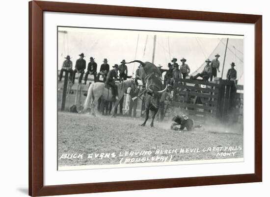 Thrown Bull-Rider, Montana-null-Framed Art Print