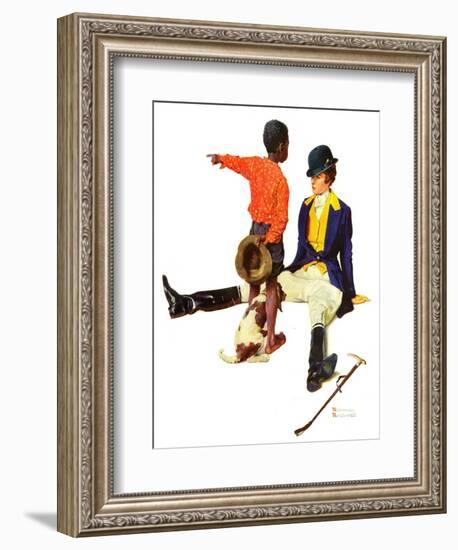 "Thrown from a Horse", March 17,1934-Norman Rockwell-Framed Giclee Print