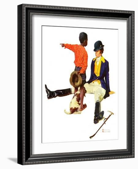 "Thrown from a Horse", March 17,1934-Norman Rockwell-Framed Giclee Print