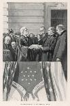William Mckinley Takes the Oath of Office as 25th President-Thulstrup-Mounted Art Print