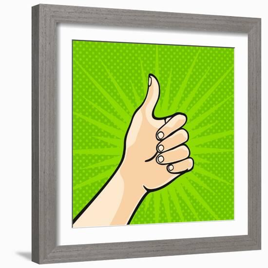 Thumb Up-Alena Kozlova-Framed Art Print