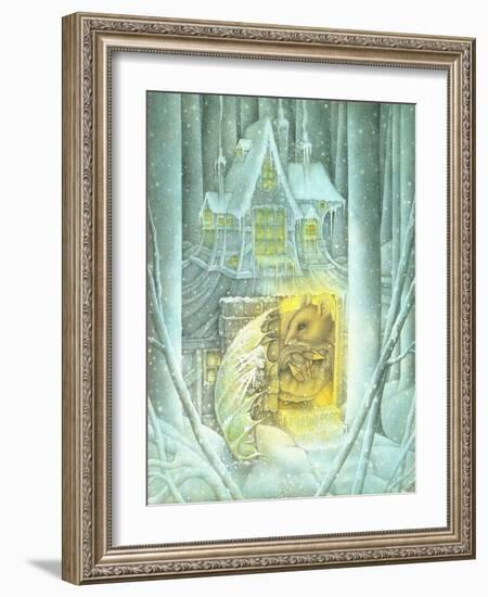 Thumbelina and Mouse in Snow-Wayne Anderson-Framed Giclee Print