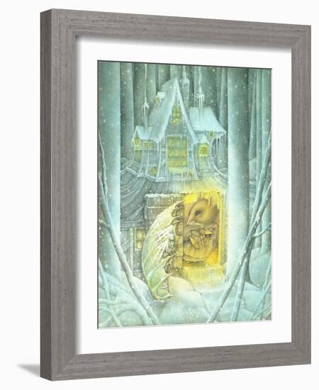 Thumbelina and Mouse in Snow-Wayne Anderson-Framed Giclee Print