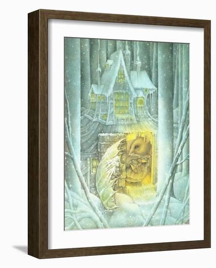 Thumbelina and Mouse in Snow-Wayne Anderson-Framed Giclee Print