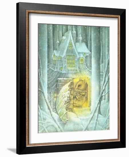 Thumbelina and Mouse in Snow-Wayne Anderson-Framed Giclee Print