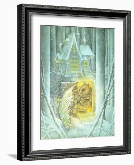 Thumbelina and Mouse in Snow-Wayne Anderson-Framed Giclee Print