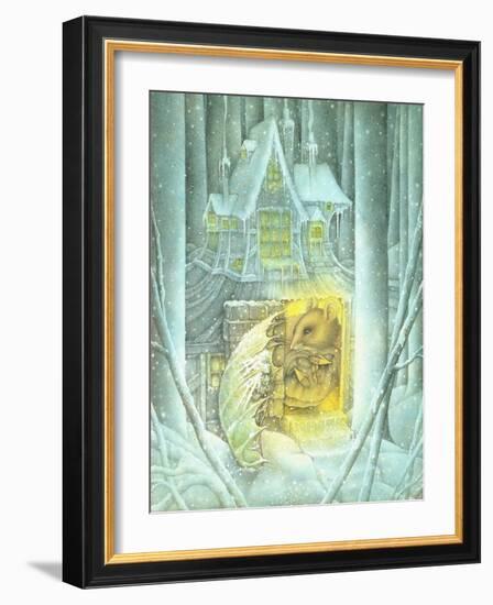 Thumbelina and Mouse in Snow-Wayne Anderson-Framed Giclee Print