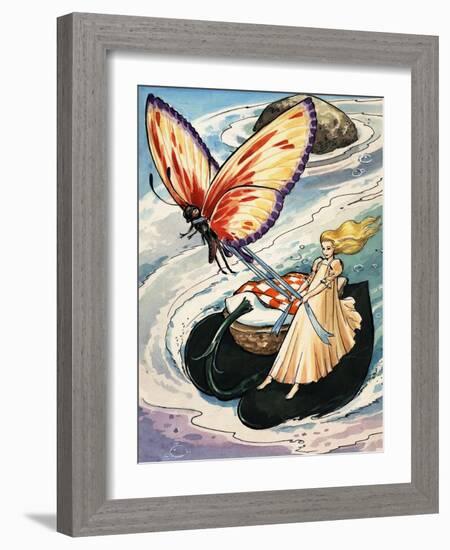 Thumbelina, from the Fun in Toyland Annual, 1959-Nadir Quinto-Framed Giclee Print