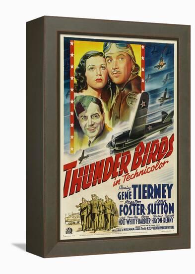 Thunder Birds, Clockwise from Left: Gene Tierney, Preston Foster, John Sutton, 1942-null-Framed Stretched Canvas