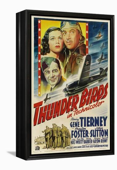 Thunder Birds, Clockwise from Left: Gene Tierney, Preston Foster, John Sutton, 1942-null-Framed Stretched Canvas