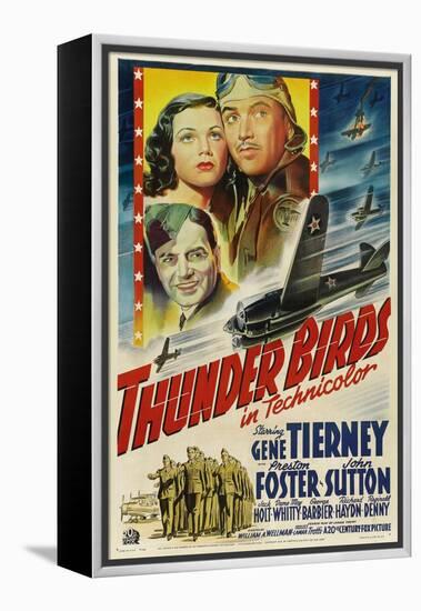 Thunder Birds, Clockwise from Left: Gene Tierney, Preston Foster, John Sutton, 1942-null-Framed Stretched Canvas