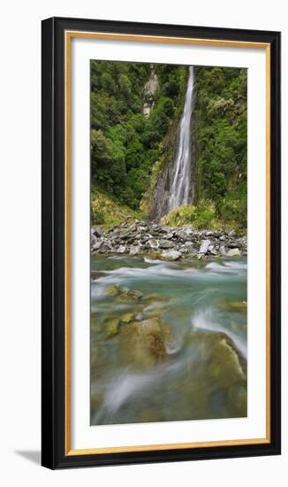 Thunder Creek Falls, Mount Aspiring National Park, Hating Passport, West Coast, South Island-Rainer Mirau-Framed Photographic Print