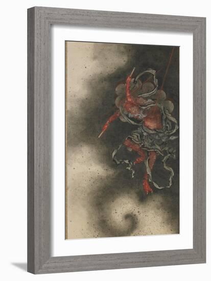 Thunder God, Edo Period, 1847-Katsushika Hokusai-Framed Giclee Print