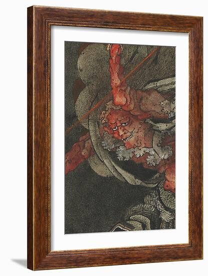 Thunder God, Edo Period, 1847-Katsushika Hokusai-Framed Giclee Print