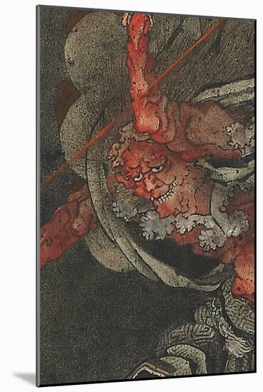 Thunder God, Edo Period, 1847-Katsushika Hokusai-Mounted Giclee Print
