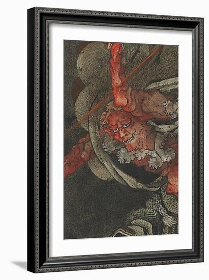 Thunder God, Edo Period, 1847-Katsushika Hokusai-Framed Giclee Print