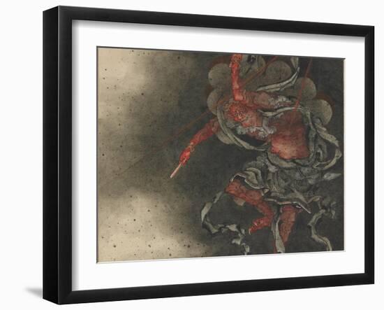 Thunder God, Edo Period, 1847-Katsushika Hokusai-Framed Giclee Print