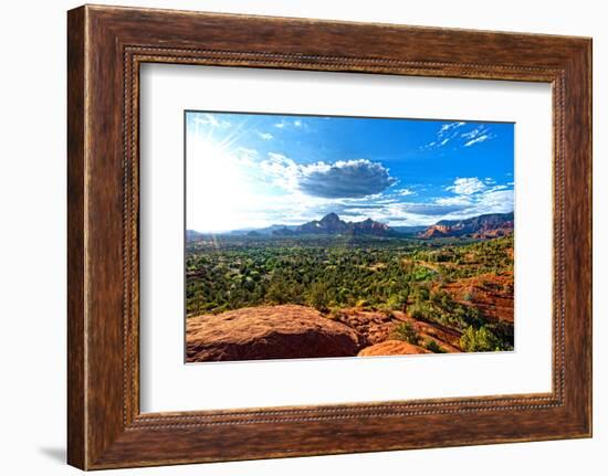 Thunder Mountains - Sunset - Sedona - Arizona - United States-Philippe Hugonnard-Framed Premium Photographic Print