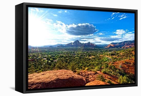 Thunder Mountains - Sunset - Sedona - Arizona - United States-Philippe Hugonnard-Framed Premier Image Canvas
