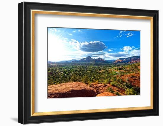 Thunder Mountains - Sunset - Sedona - Arizona - United States-Philippe Hugonnard-Framed Photographic Print