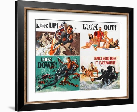 Thunderball, lobbycard, Sean Connery, 1965-null-Framed Art Print