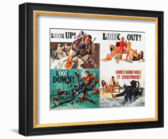 Thunderball, lobbycard, Sean Connery, 1965-null-Framed Art Print