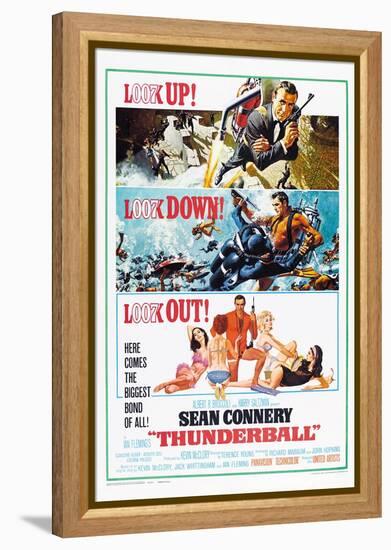 Thunderball, US poster, Sean Connery, 1965-null-Framed Stretched Canvas