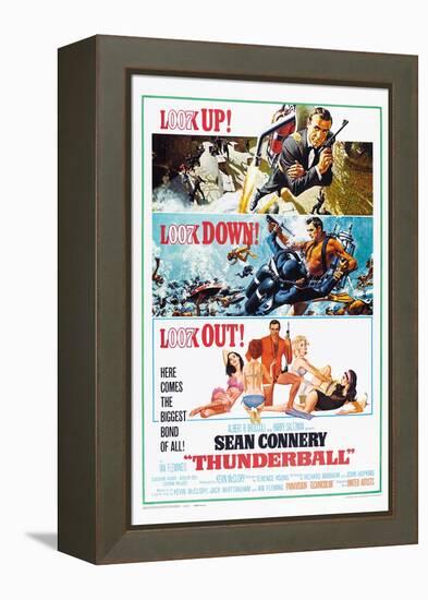 Thunderball, US poster, Sean Connery, 1965-null-Framed Stretched Canvas