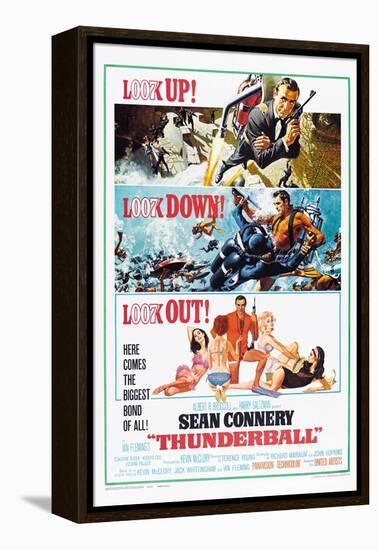 Thunderball, US poster, Sean Connery, 1965-null-Framed Stretched Canvas