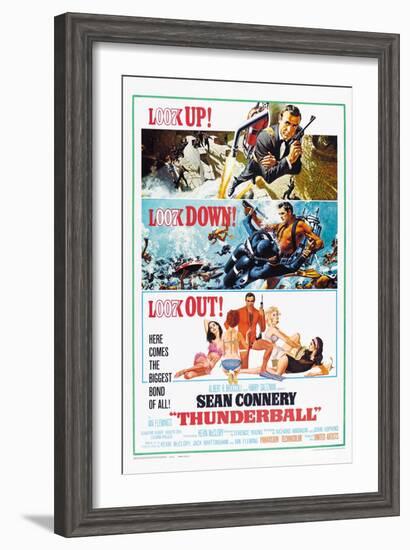 Thunderball, US poster, Sean Connery, 1965-null-Framed Art Print