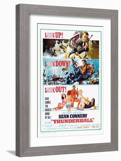 Thunderball, US poster, Sean Connery, 1965-null-Framed Art Print