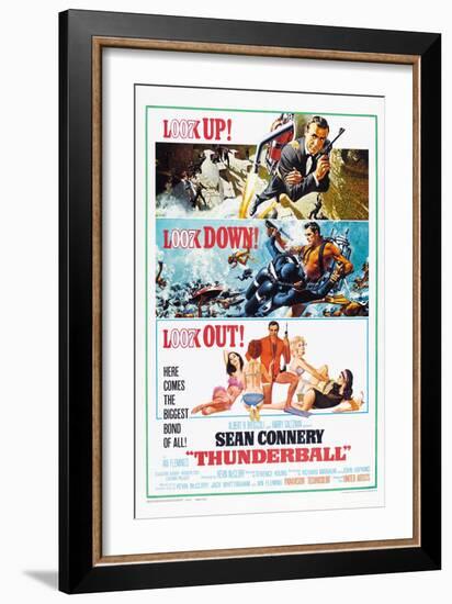 Thunderball, US poster, Sean Connery, 1965-null-Framed Art Print