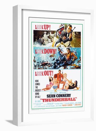 Thunderball, US poster, Sean Connery, 1965-null-Framed Art Print