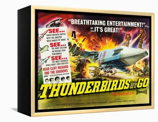 THUNDERBIRDS ARE GO, poster art, 1966-null-Framed Stretched Canvas