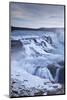 Thundering Gullfoss Waterfall in Winter Time, Iceland, Europe. Winter (January)-Adam Burton-Mounted Photographic Print