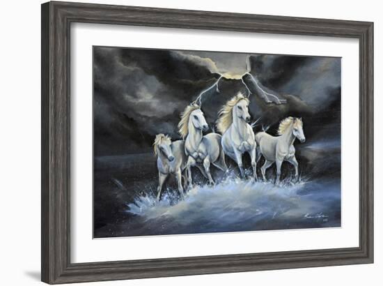 Thundering Horses-Sue Clyne-Framed Giclee Print