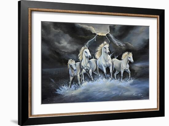 Thundering Horses-Sue Clyne-Framed Giclee Print