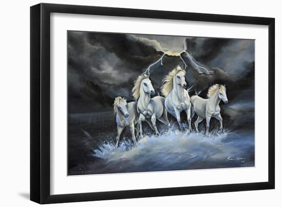 Thundering Horses-Sue Clyne-Framed Giclee Print