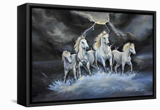 Thundering Horses-Sue Clyne-Framed Premier Image Canvas