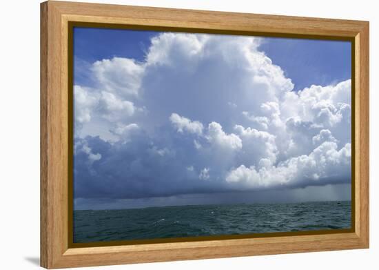 Thunderstorm Above the Lower Florida Keys, Florida Bay, Florida-James White-Framed Premier Image Canvas