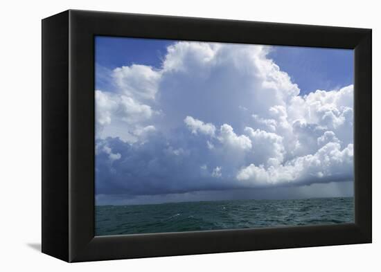 Thunderstorm Above the Lower Florida Keys, Florida Bay, Florida-James White-Framed Premier Image Canvas